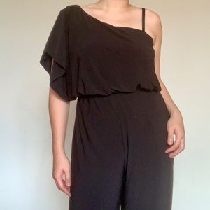 Off the Shoulder Black Jumpsuit